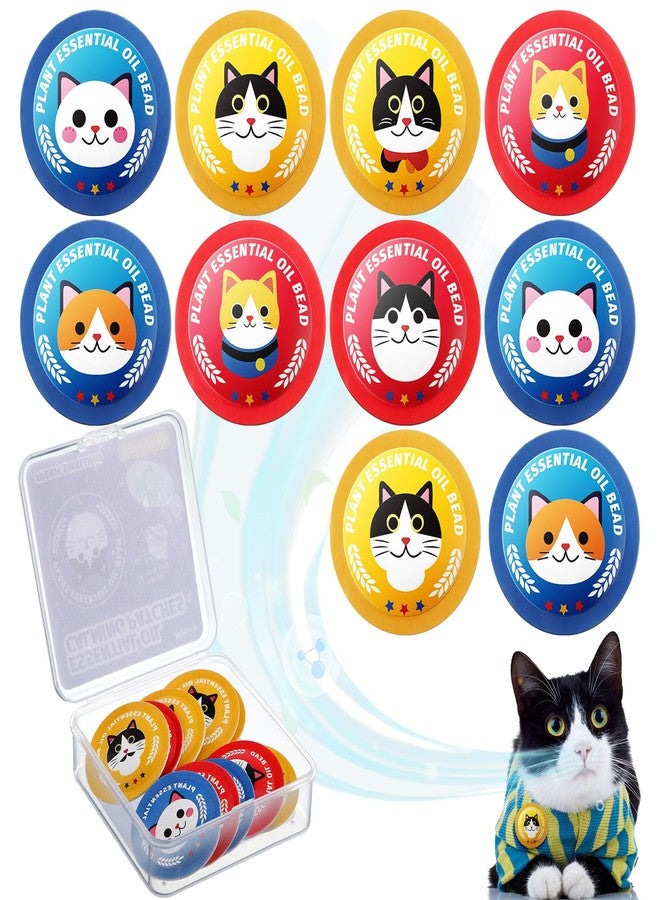 Mysora Cat Calming Patches for Travel, Car & Home Use, Pheromone & Natural Essential Oil Calming Diffuser for Cats & Kittens to Reduce Anxiety and Stress, Long Lasting & Non Toxic, 10 Count - Image 1